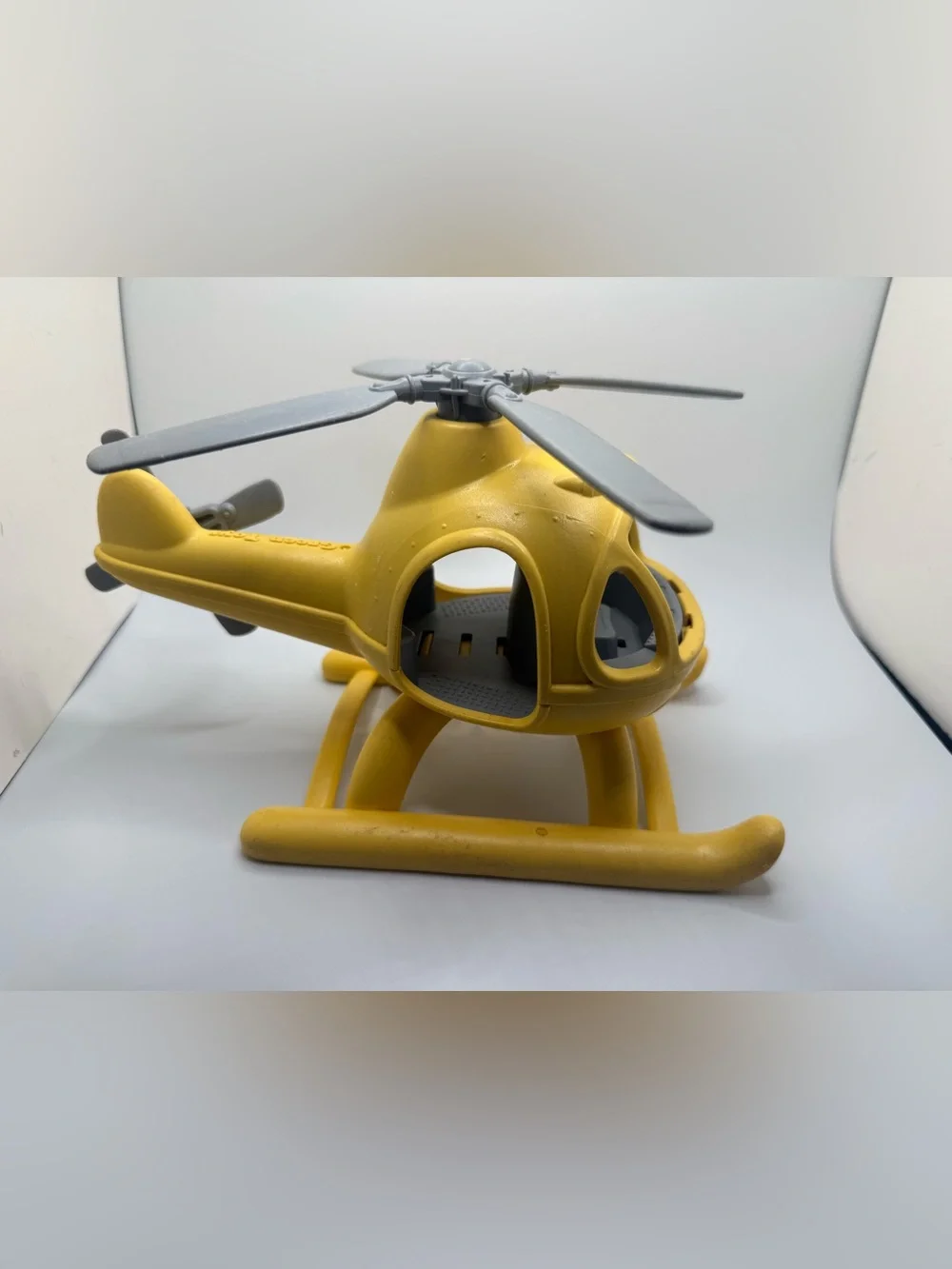 Toy Helicopter Green Toys vehicle preschool yellow